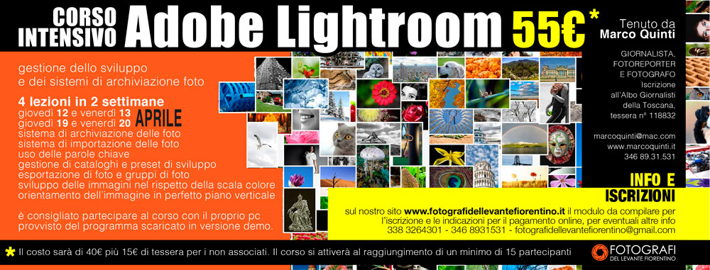 Corso intensivo Adobe Lightroom