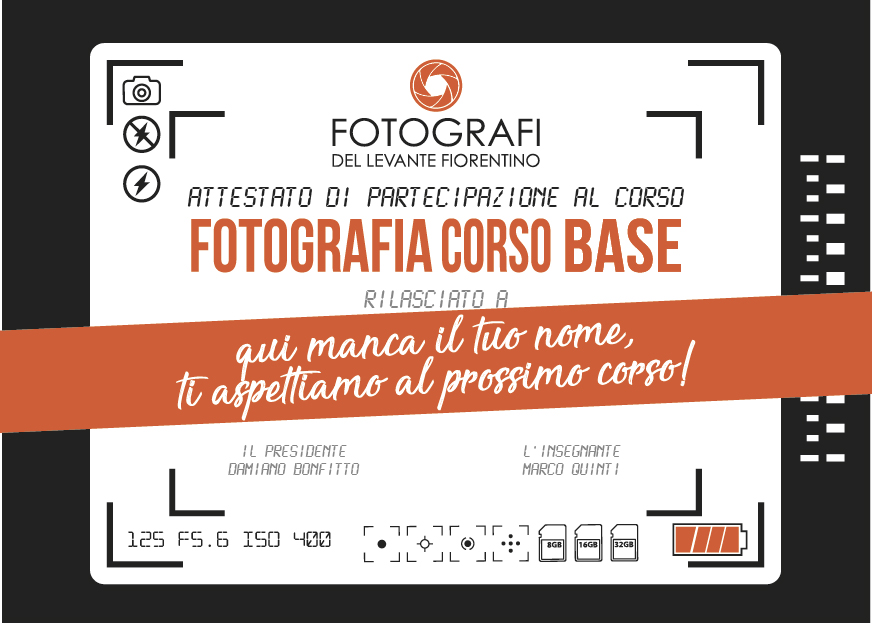 TERMINA FOTOGRAFIA CORSO BASE